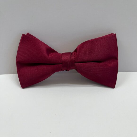 Bow Tie- Silk - Burgundy / Red / Men's / Unisex - Clip-On - NWT - Picture 2 of 5